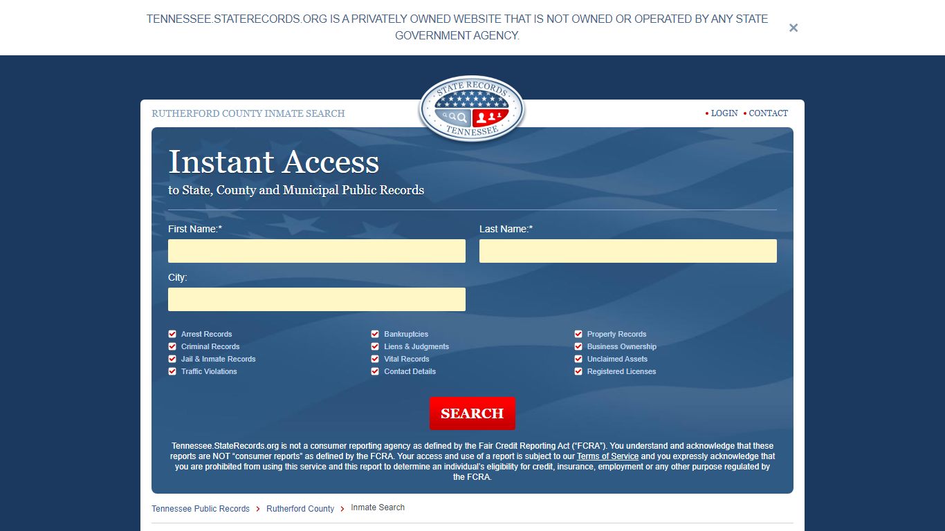 Rutherford County, Tennessee Inmate Search | StateRecords.org